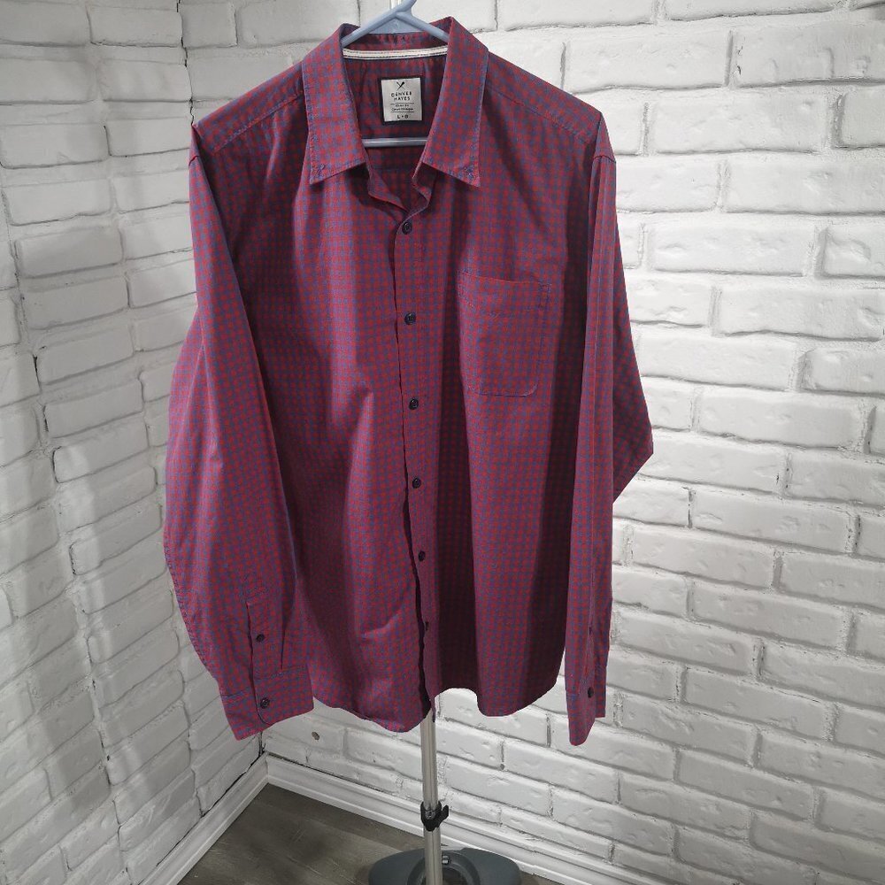 Denver Hayes Classic Fit Men's Red & Blue Checkered Casual Shirt